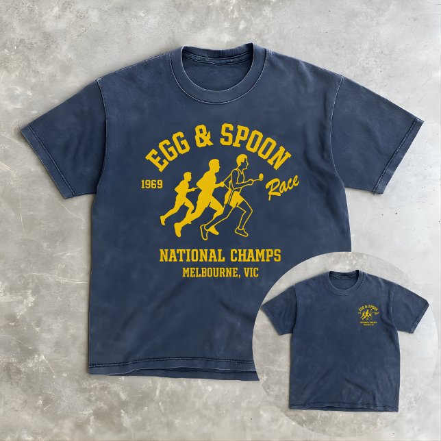 Funny Sports Day Egg and Spoon Race Melbourne T-Shirt (Creator Uploaded)