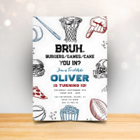 Funny Sports Party Invitation for Friends