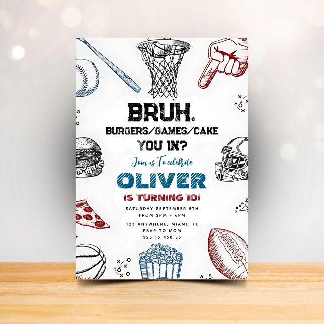 Funny Sports Party Invitation for Friends (Creator Uploaded)