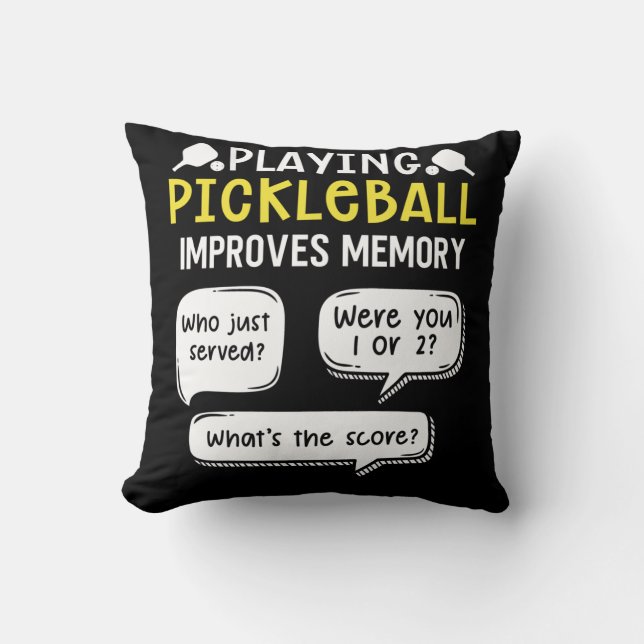 Funny Sports Pickleball Player Cushion (Front)