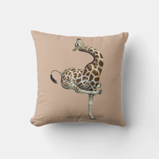 Funny Sporty Giraffe Cushion (Front)