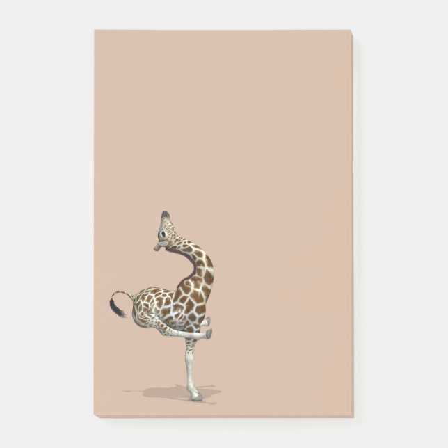 Funny Sporty Giraffe Post-it Notes (Front)