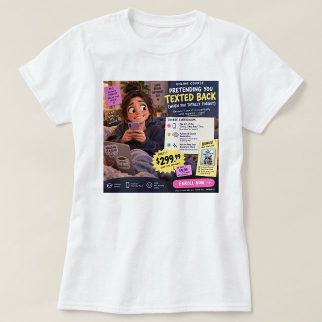 Funny Spotify Playlist Stalker Online Course Tee (Design Front)