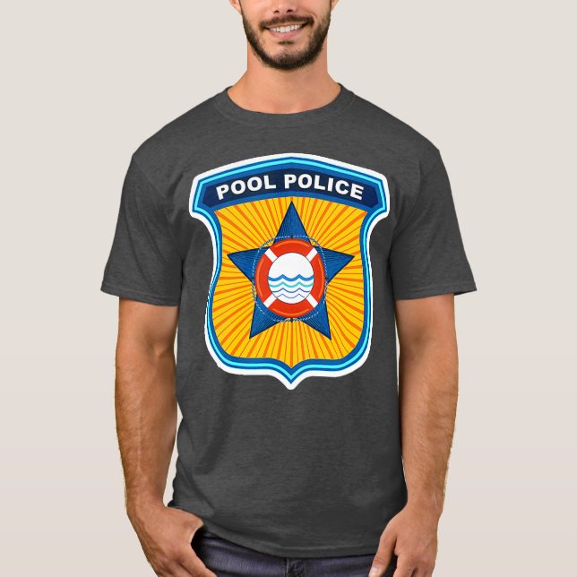 Funny Spring Break POOL POLICE Cabana Boy Funny T-Shirt (Front)