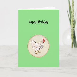 Funny Spring Chicken Birthday Card