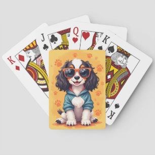 Funny Springer Spaniel Kawaii Dog Playing Cards