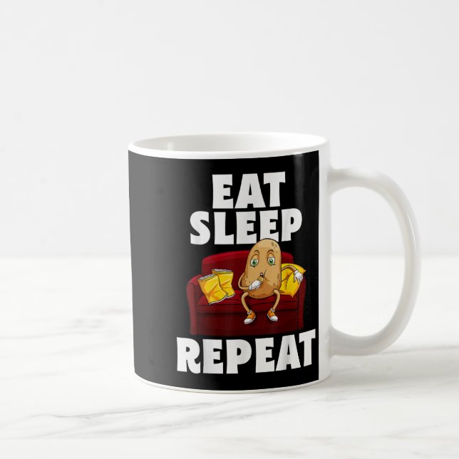 Funny Spud Life Potato Lover Vegetarian Cool World Coffee Mug (Right)