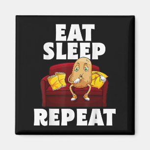 Funny Spud Life Potato Lover Vegetarian Cool World Magnet