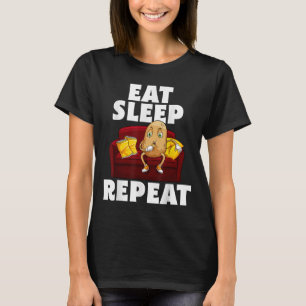 Funny Spud Life Potato Lover Vegetarian Cool World T-Shirt