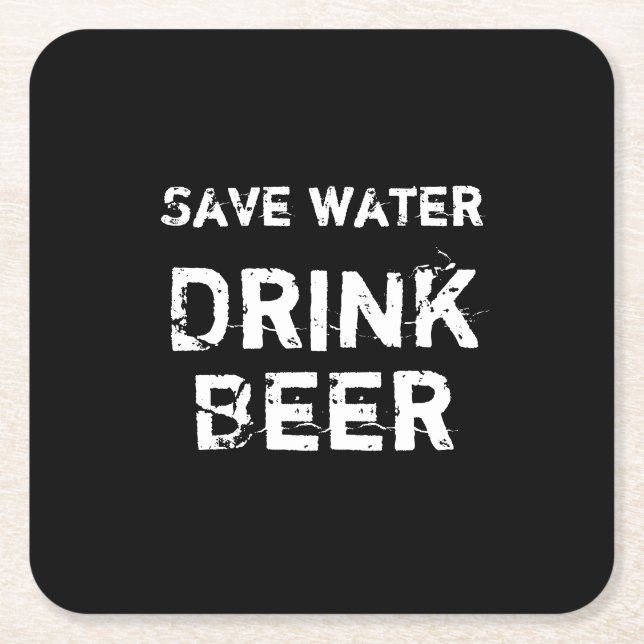 Funny Square Paper Coaster (Front)