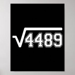 Funny Square Root 4489 67 Funny Meme Saying 6 7 Ma Poster