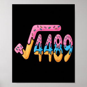 Funny Square Root 4489 Funny 67 Math Ice Cream Mem Poster