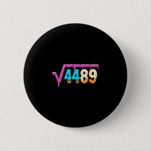 Funny Square Root 4489 Ice Cream Drip Math 67 Funn 6 Cm Round Badge