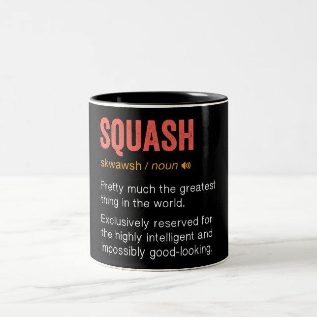 Funny Squash Definition Two-Tone Coffee Mug (Center)