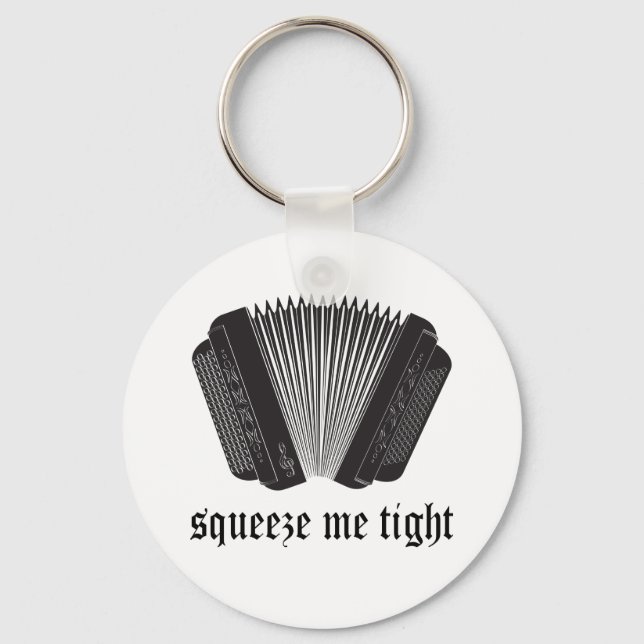 Funny Squeeze Me Tight Accordion Gift Key Ring (Front)