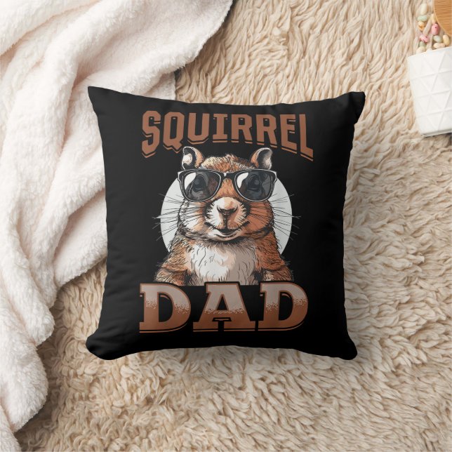 Funny Squirrel Animal Squirrel Dad Cushion (Blanket)