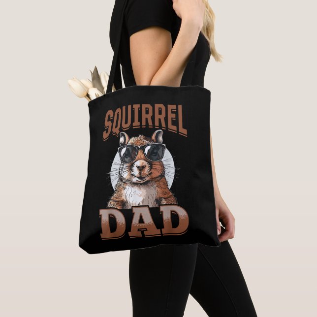 Funny Squirrel Animal Squirrel Dad Tote Bag (Close Up)