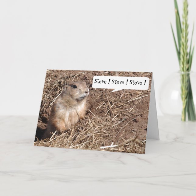Funny Squirrel Birthday Card (Front)