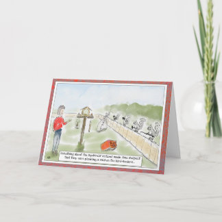 Funny Squirrel Cartoon Birthday Greeting Card