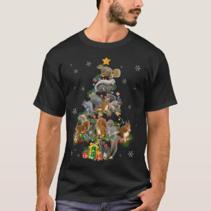 Funny Squirrel Christmas Tree Squirrel Lover Xmas T-Shirt