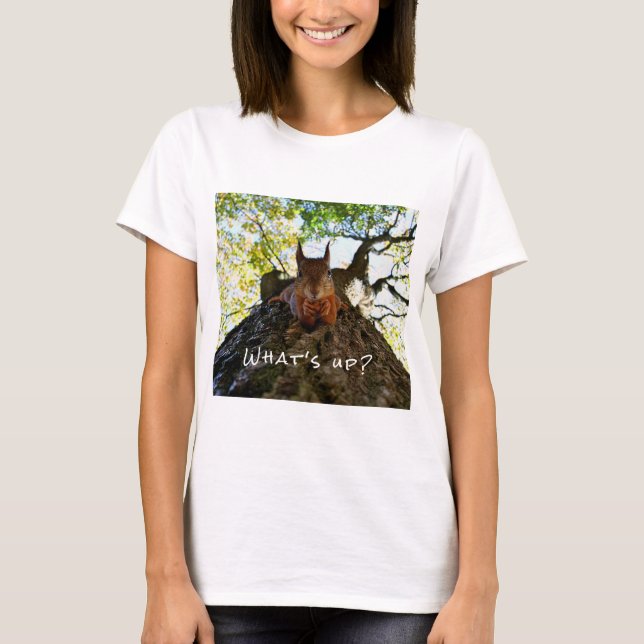 Funny Squirrel Cute Animals Hello There From Hi T-Shirt (Front)