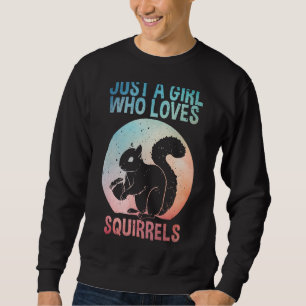 Funny Squirrel Designs For Girls Women Mum Chipmun Sweatshirt