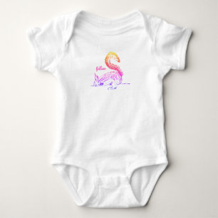 Funny squirrel digging  pastel colours custom name baby bodysuit