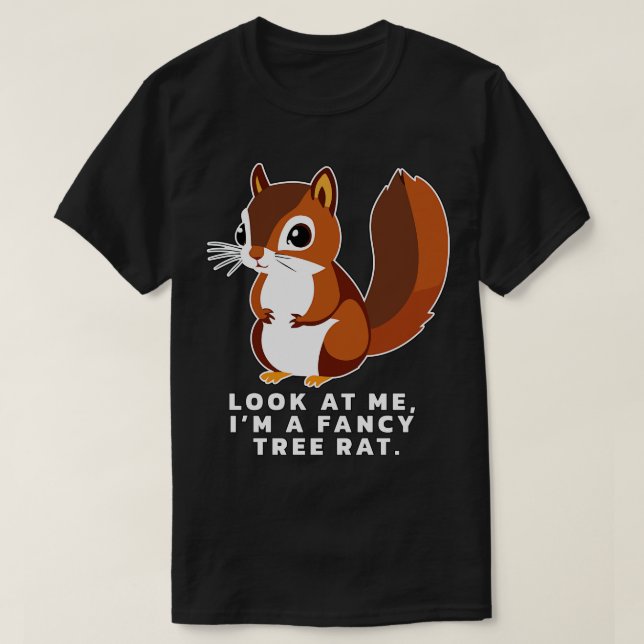 Funny Squirrel Fancy Tree Rat T-Shirt (Design Front)