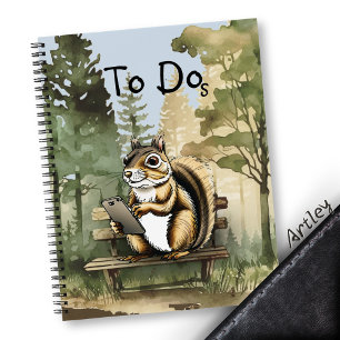 Funny Squirrel Forest Scene Cell Phone   Notebook