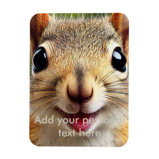 Funny Squirrel Fridge Magnet - Cute and Quirky Kit (Vertical)