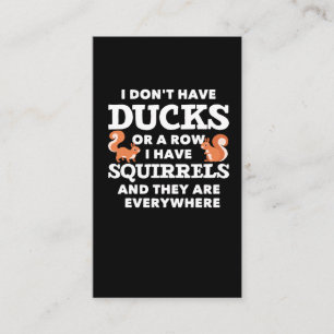 Funny Squirrel Joke Hilarious Rodent Humour Business Card