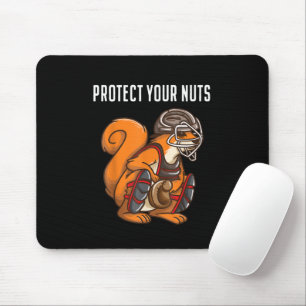 Funny Squirrel Lover Baseball Catcher Gift Boys Gi Mouse Pad