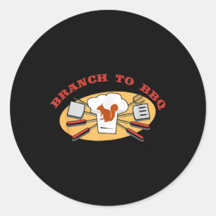 Funny Squirrel Meat Bbq And Grilling  Classic Round Sticker