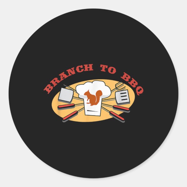 Funny Squirrel Meat Bbq And Grilling  Classic Round Sticker (Front)