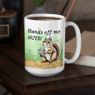 Funny squirrel mug, cute animal nuts  coffee mug