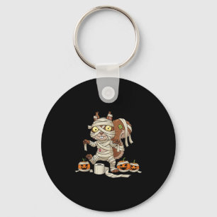 Funny Squirrel Mummy Pumpkin Halloween Kids Mens W Key Ring