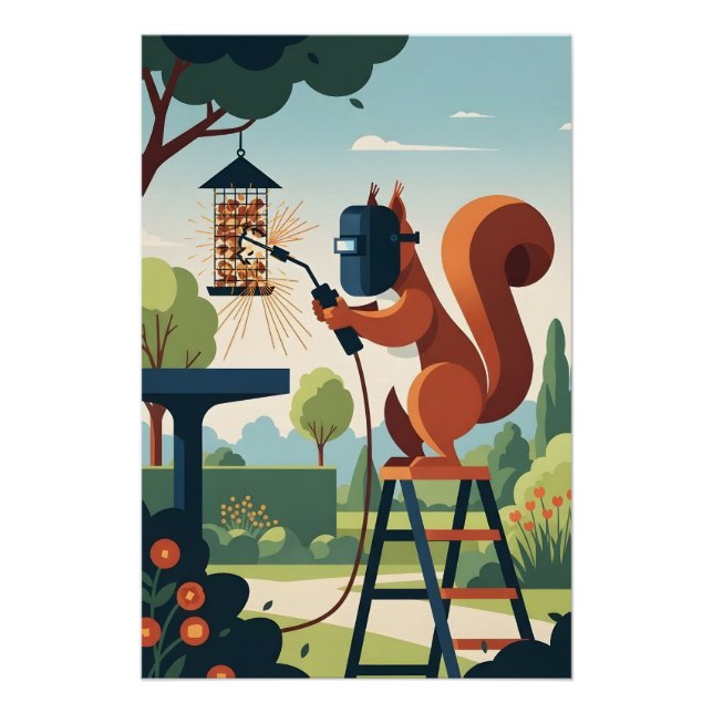 Funny squirrel poster (Front)