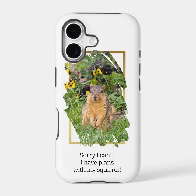 Funny Squirrel Quote iPhone / iPad case (Back)