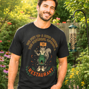 Funny Squirrel Seed Bar Bird Feeder T-Shirt