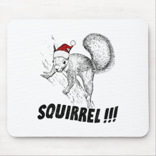 Funny Squirrel With Hat Christmas Vacation Old Fas Mouse Pad