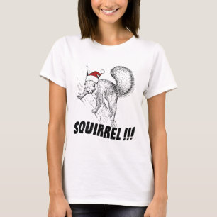 Funny Squirrel With Hat Christmas Vacation Old Fas T-Shirt