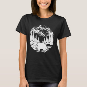 Funny Squonk in Forest Mountains Stars Cryptid Int T-Shirt