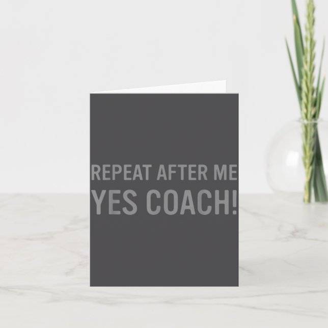 Funny Srts Coach Saying  Card (Front)