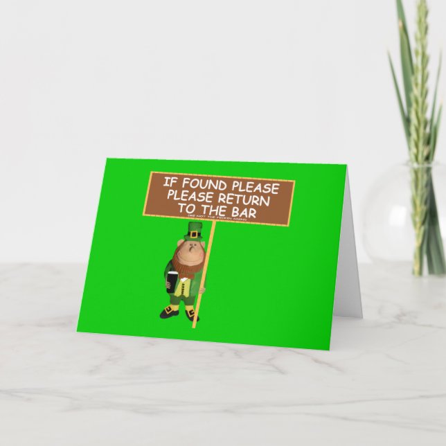 Funny St Paddy's Day Card (Front)