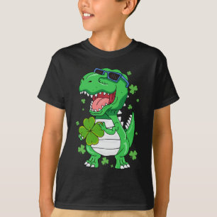 Funny St PaT-Rex Day Dinosaur St Patricks Day Boys T-Shirt