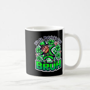 Funny st patrick day bruh leprechaun dabbing irish coffee mug