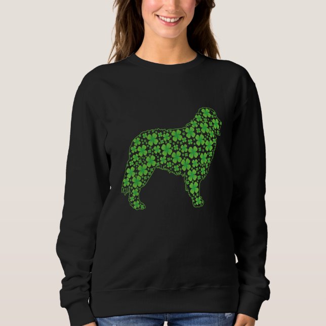 Funny St Patrick S Day Bernese Mountain Dog Shamro Sweatshirt (Front)
