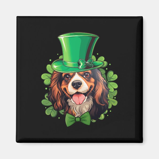 Funny St Patricks Cavalier King Charles Spaniel  Magnet (Front)