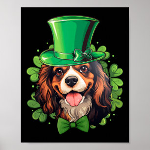 Funny St Patricks Cavalier King Charles Spaniel Poster