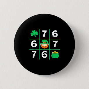 Funny st patrick's day 67 lucky irish humour 6 cm round badge